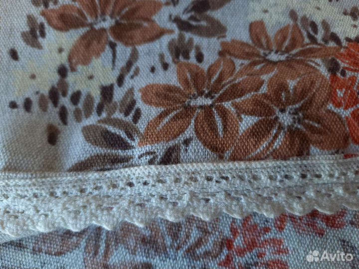 Короткие,льняные,винтажные занавески.Новые и бу