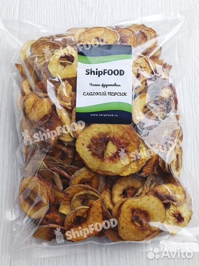 Персик сушеный фруктовые чипсы 500г
