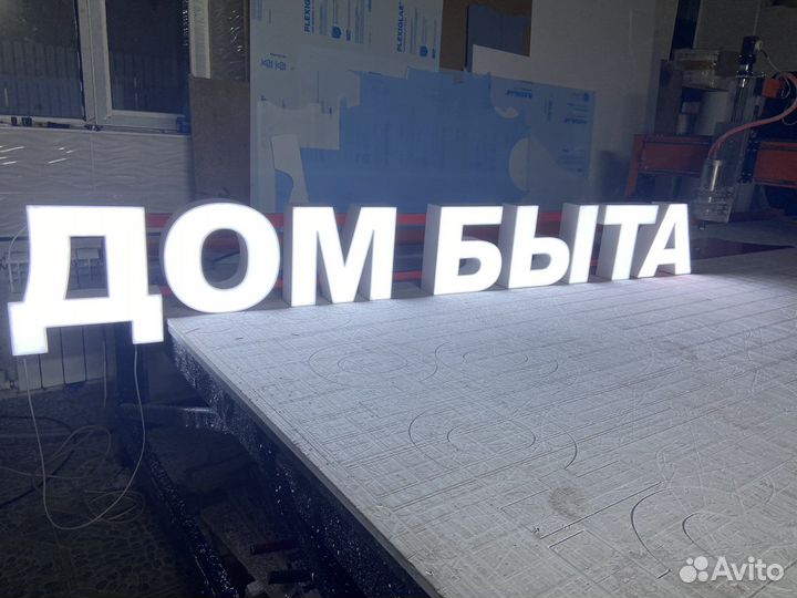 Наружная реклама, вывески, световые буквы