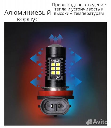 Лампы светодиодные H8 H11 9005 HB3 9006 HB4