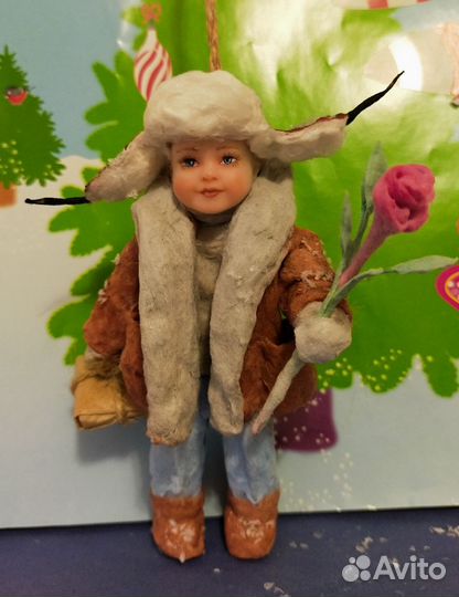 Ватная ёлочная игрушка