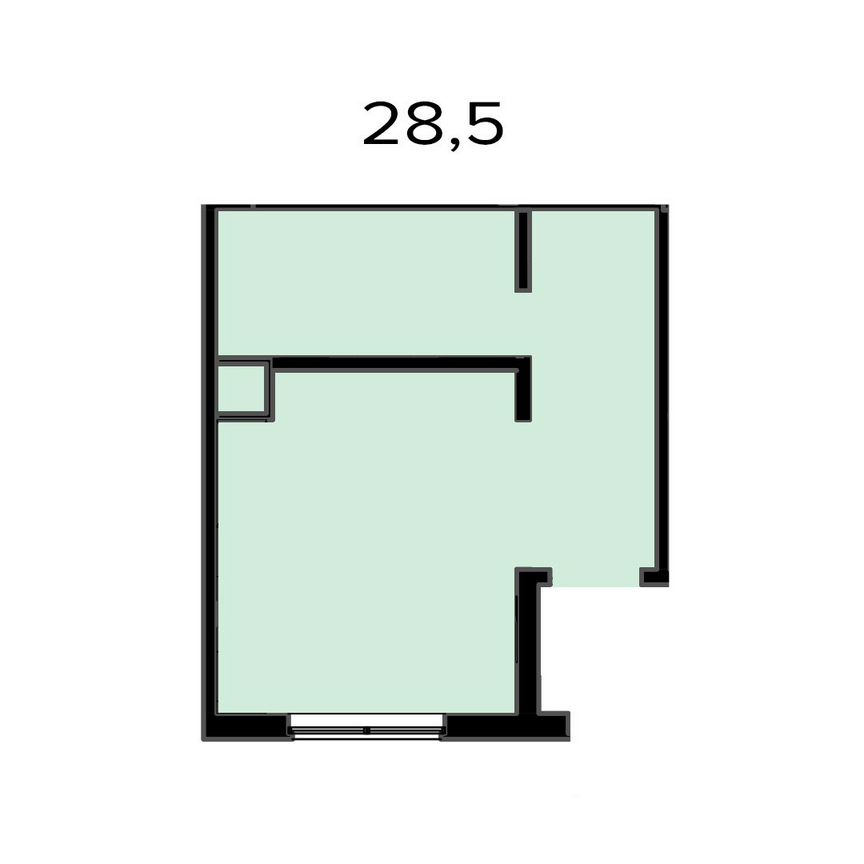 Апартаменты-студия, 28,5 м², 1/8 эт.