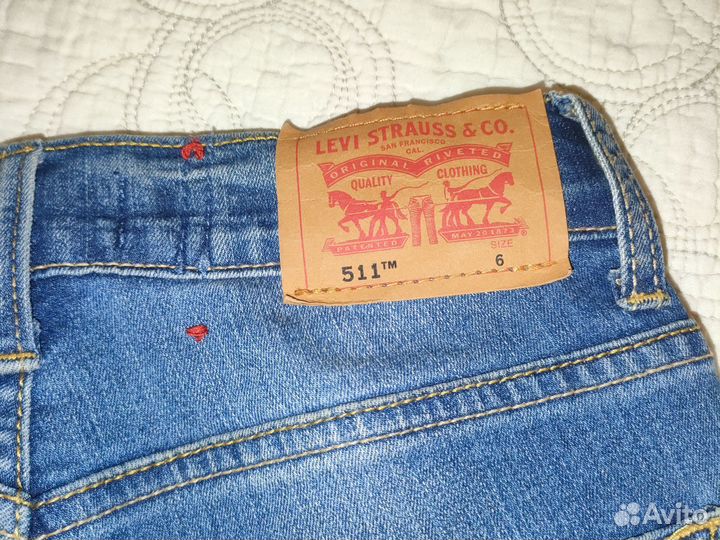 Джинсы детские levis 511 оригинал 116см 6 лет