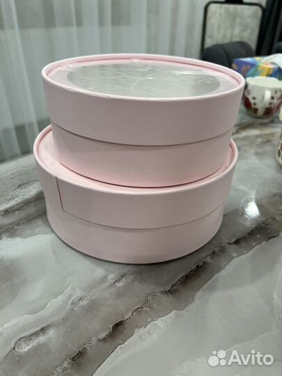 Круглые коробки (шляпные коробки) 21х10 см и др