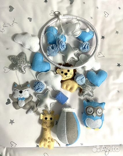 Мобиль на кроватку + балдахин Ellipsebed