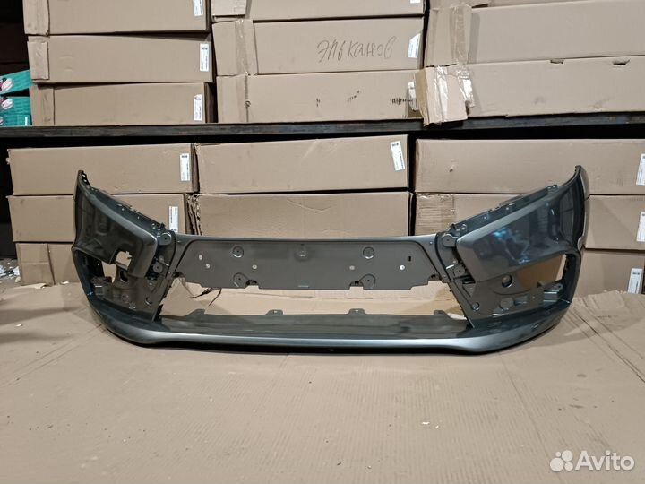 Бампер передний лада веста цвет серый 608 Плутон