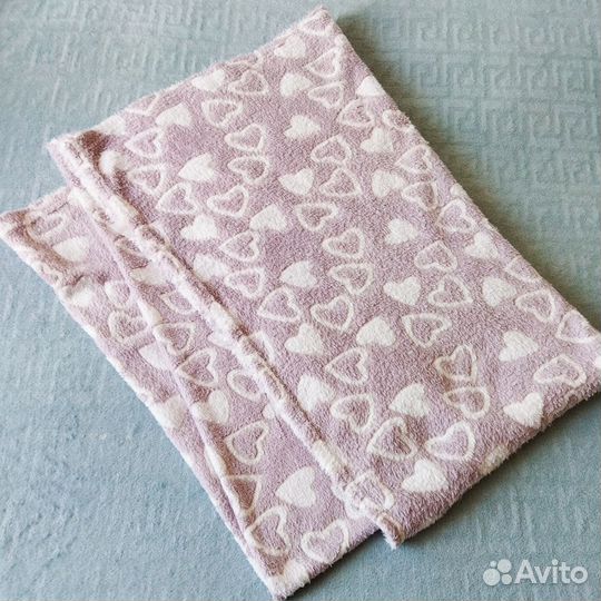 Плед покрывало 130 х 180 велсофт флис травка