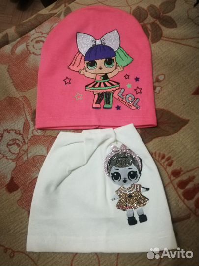 2 шапки на девочку