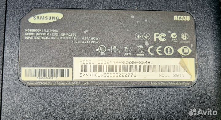 Ноутбук Samsung RC530