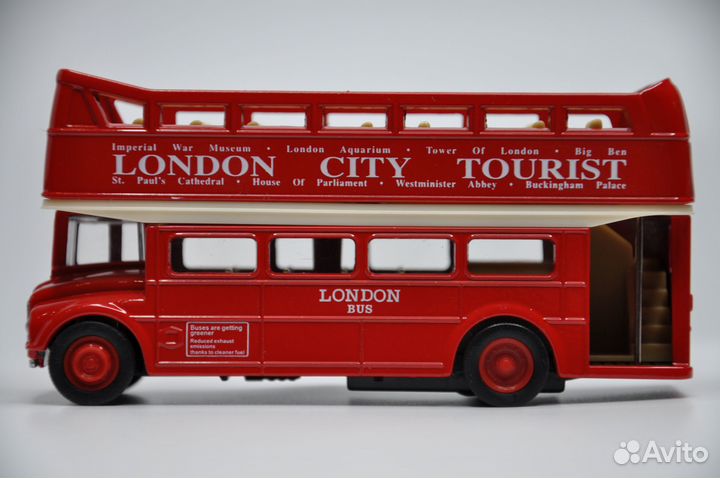 Модель London Bus Routemaster открытый металл