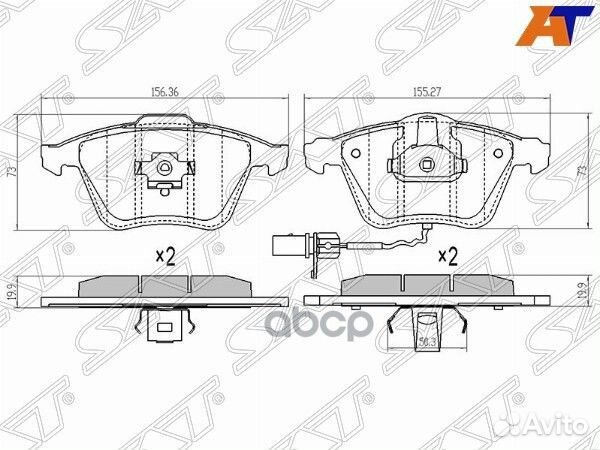 Колодки тормозные перед skoda superb 11/VW GOL