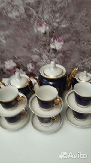 Кофейный сервиз -кобальт -вербилки