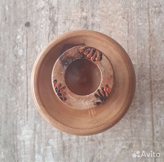 Подсвечник ручной работы из дерева высота 16см