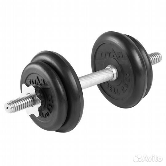 Набор обрезиненных гантелей 2х10 кг titan Barbell