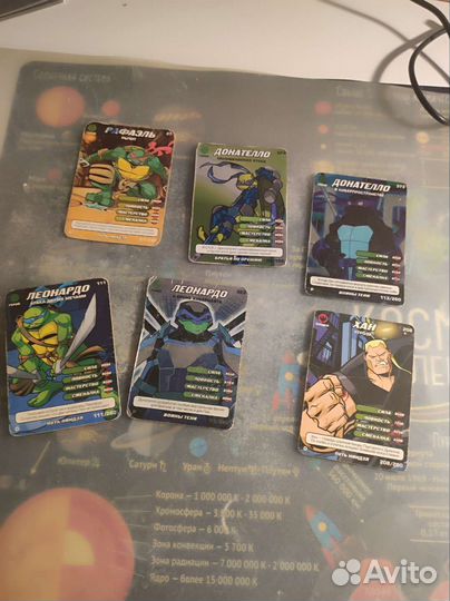 Карточки черепашки ниндзя