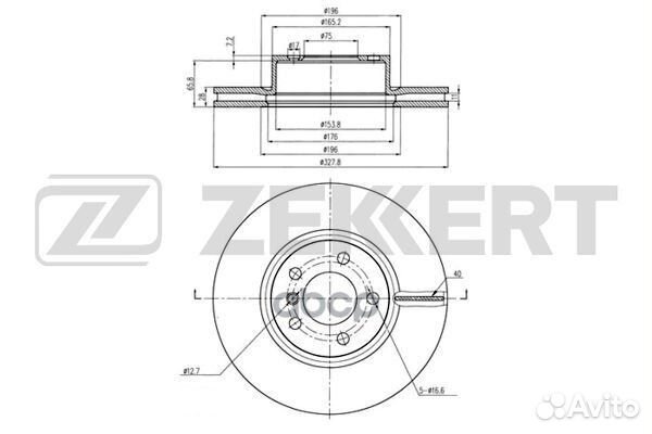 Диск торм. перед. BMW X3 (F25) 10- X4 (F26) 14