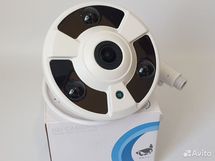 Камера IP 5 Мп PoE со звуком панорамная