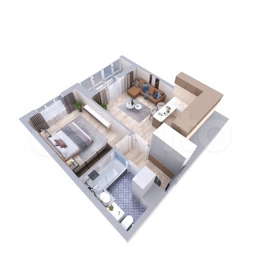 1-к. квартира, 41,1 м², 9/10 эт.