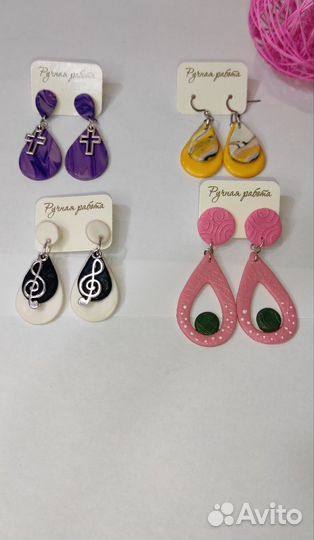 Серьги из полимерной глины