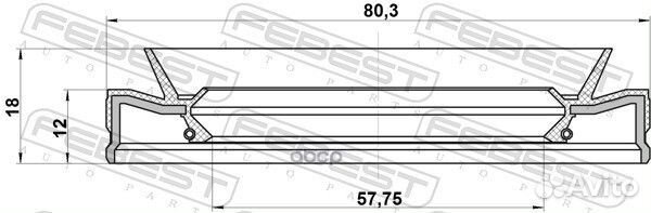 Сальник привода 59X80X12X18 95HEY-59801218R