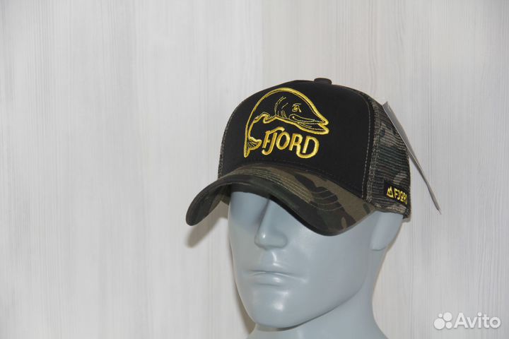 Кепка Fjord с сеткой, бейсболка с сеткой с рыбой