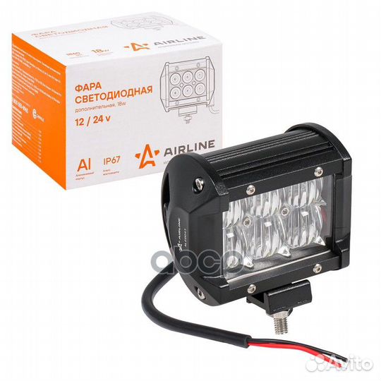 Фара светодиодная (балка) двухрядная 6 LED 5D