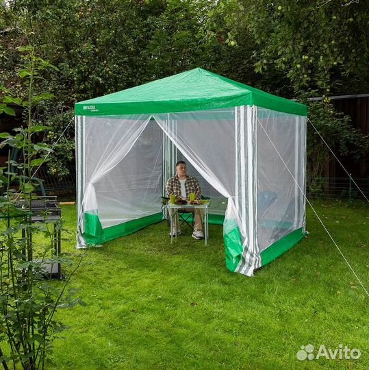 Садовый шатер тент с москитной сеткой новый