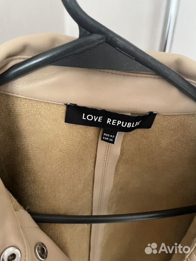 Кожаная рубашка love republic