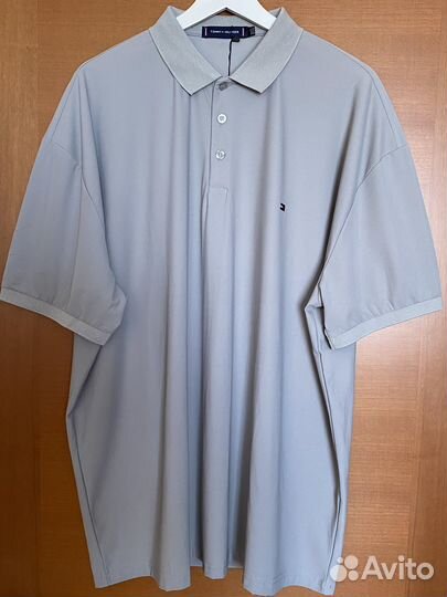 Поло tommy hilfiger большие размеры серое