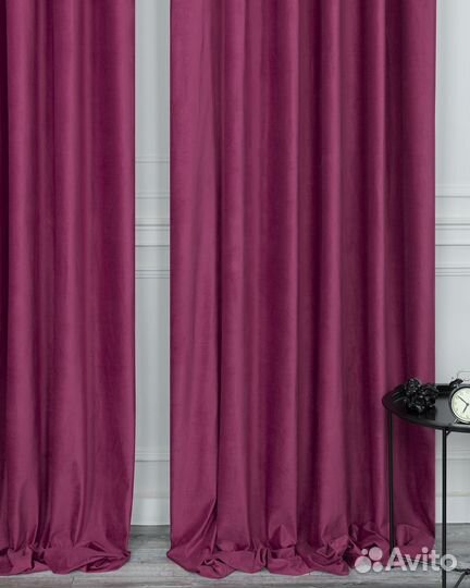 Портьеры бархат Беллиссимо Винный шторы