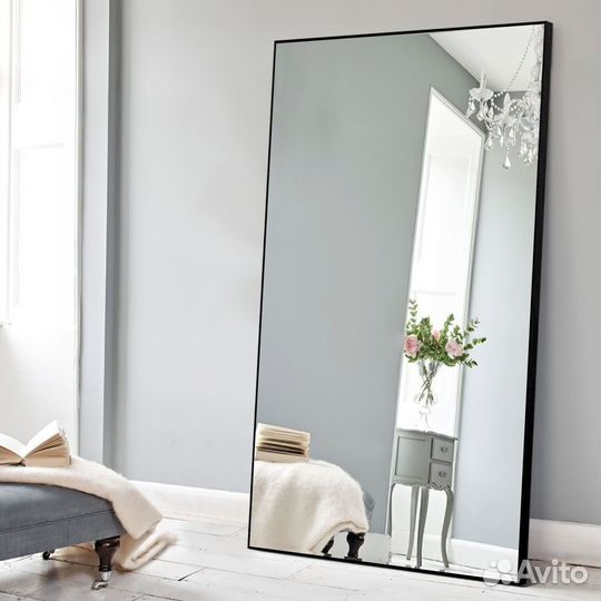 Зеркало напольное в черной раме 65*170см