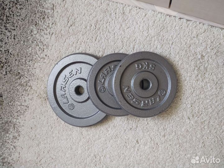 Спортивные блины металлические 5 и 10 кг