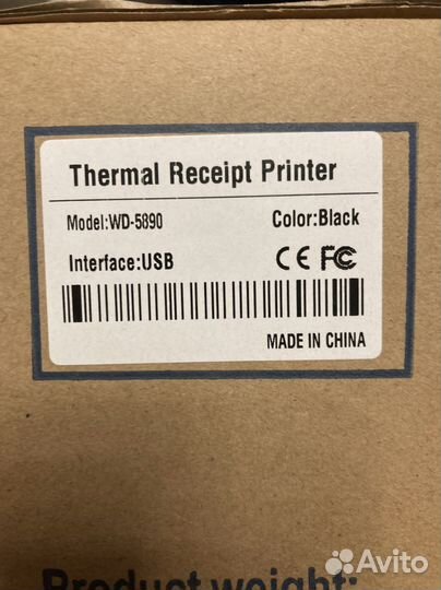Термопринтер ширина печати 60 мм