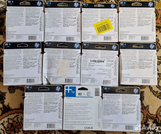 Комплект картриджей HP DesignJet 500, 800. №82, 10