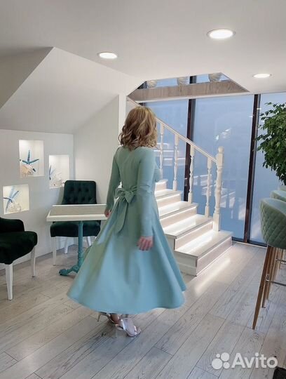 Платье миди полусолнце на корсете тиффани