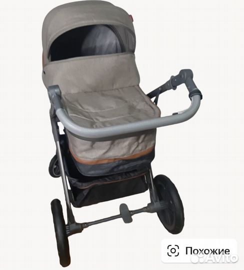 Детская коляска Teknum 3 в 1 серая/трансформер