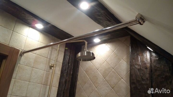 Карниз для ванны Прямой, нержавеющая сталь