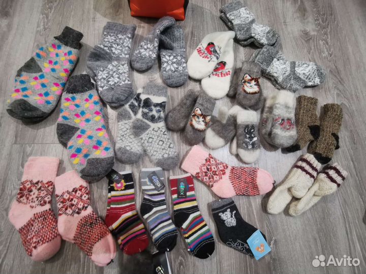 Варежки новые вязаные