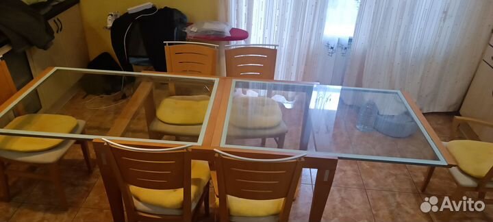 Стол обеденный и стулья бу