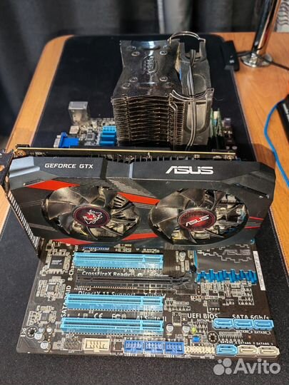 Материнская плата с процессором и памятью и 1050ti