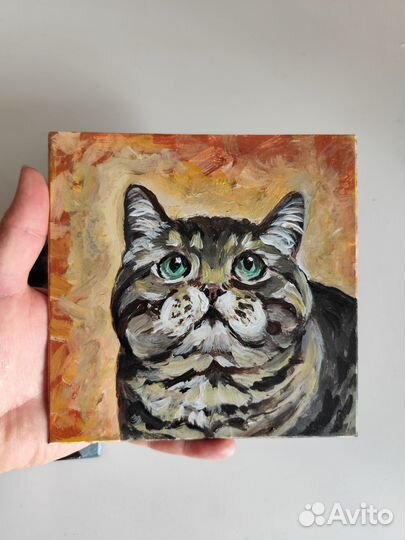 Картина акрилом, этюд, 