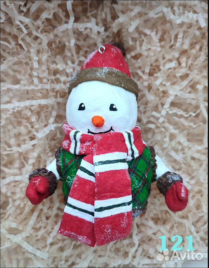 Снеговик Ватная игрушка