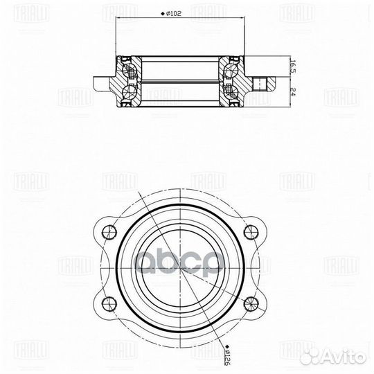 Ступица для а/м Audi A4 (07) (перед. с подшип