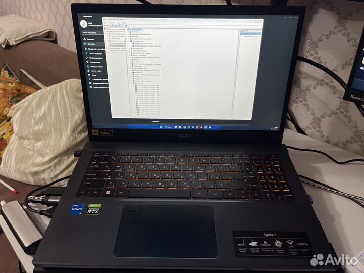 Ноутбук Acer Aspire 7 Intel Core i5-1240P RTX 3050