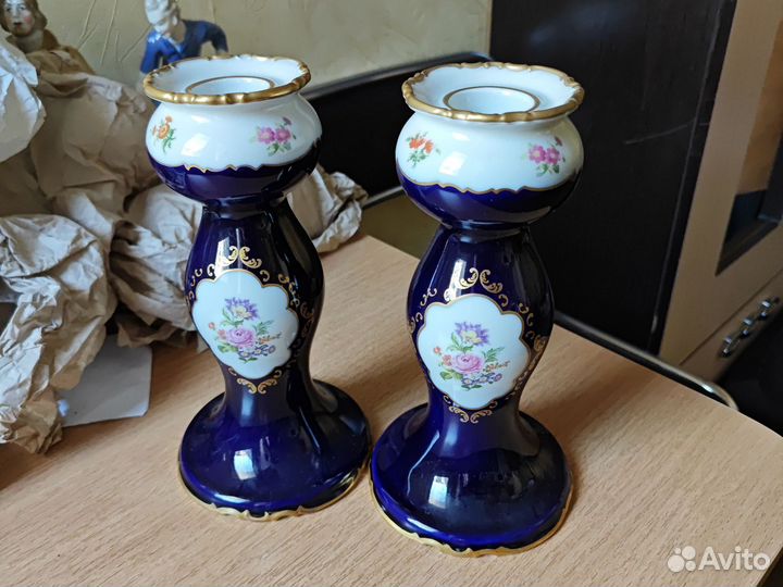 Фарфоровый подсвечник