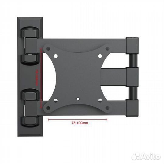 Кронштейн для тв на стену UniTeki FM1617,черный