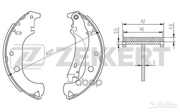 Колодки торм. бараб. задн. Fiat Siena (178 ) 00