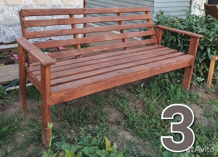 Скамейка садовая деревянная