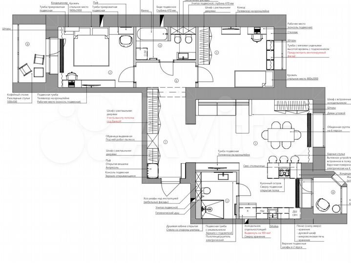 3-к. квартира, 90 м², 11/17 эт.