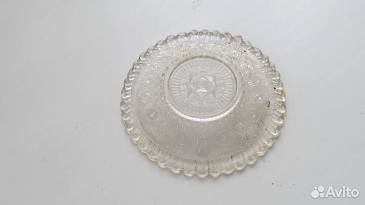 Стеклянное блюдце СССР. Розетка